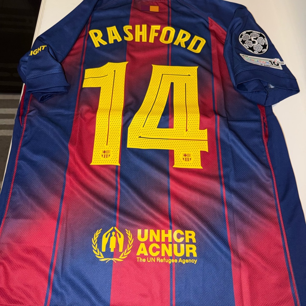 Rashford Barcelona home jersey size xl